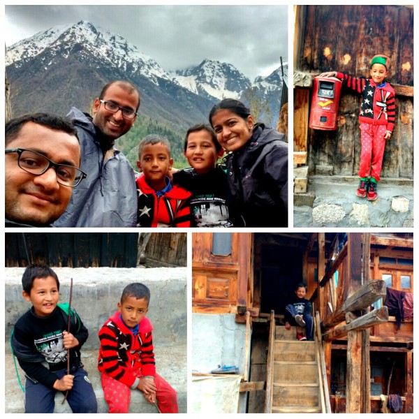 Anirudh and Rishabh, who had returned to their home for vacations show me their home and every nook and corner of Chitkul village
